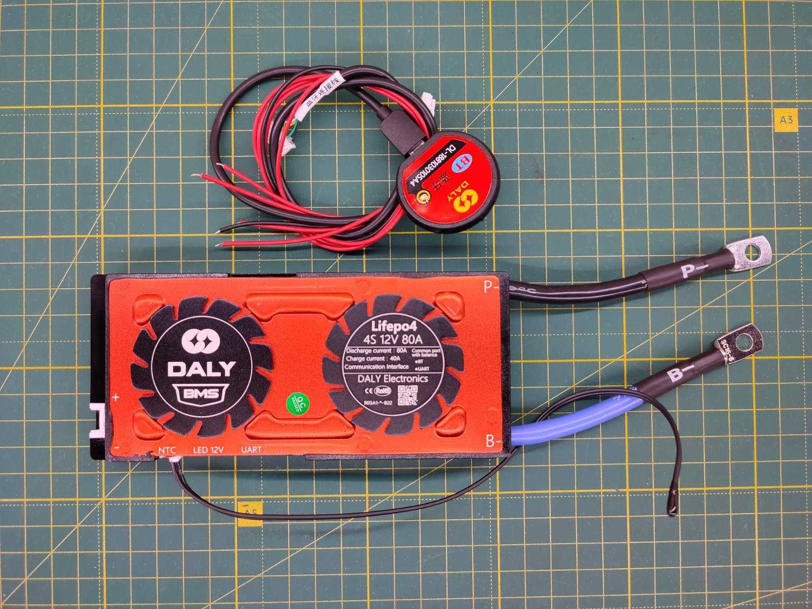 Плата Smart BMS Daly 4S LiFePO4 80A