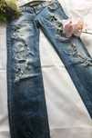 Jeansy niebieskie z dziurami, Zara Premium Wash, slim, y2k, vintage, S