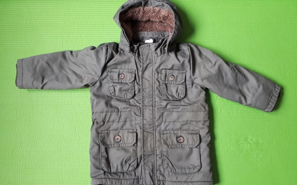 Kurtka przejsciowa chłopięca parka, H&M, rozmiar 86