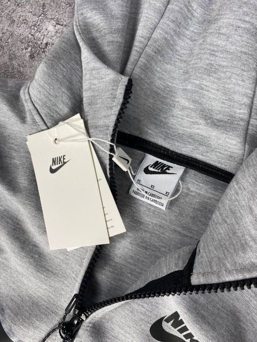 Кофта Nike Tech Fleece сіра/кофта спортивна найк теч фліс/nike теч