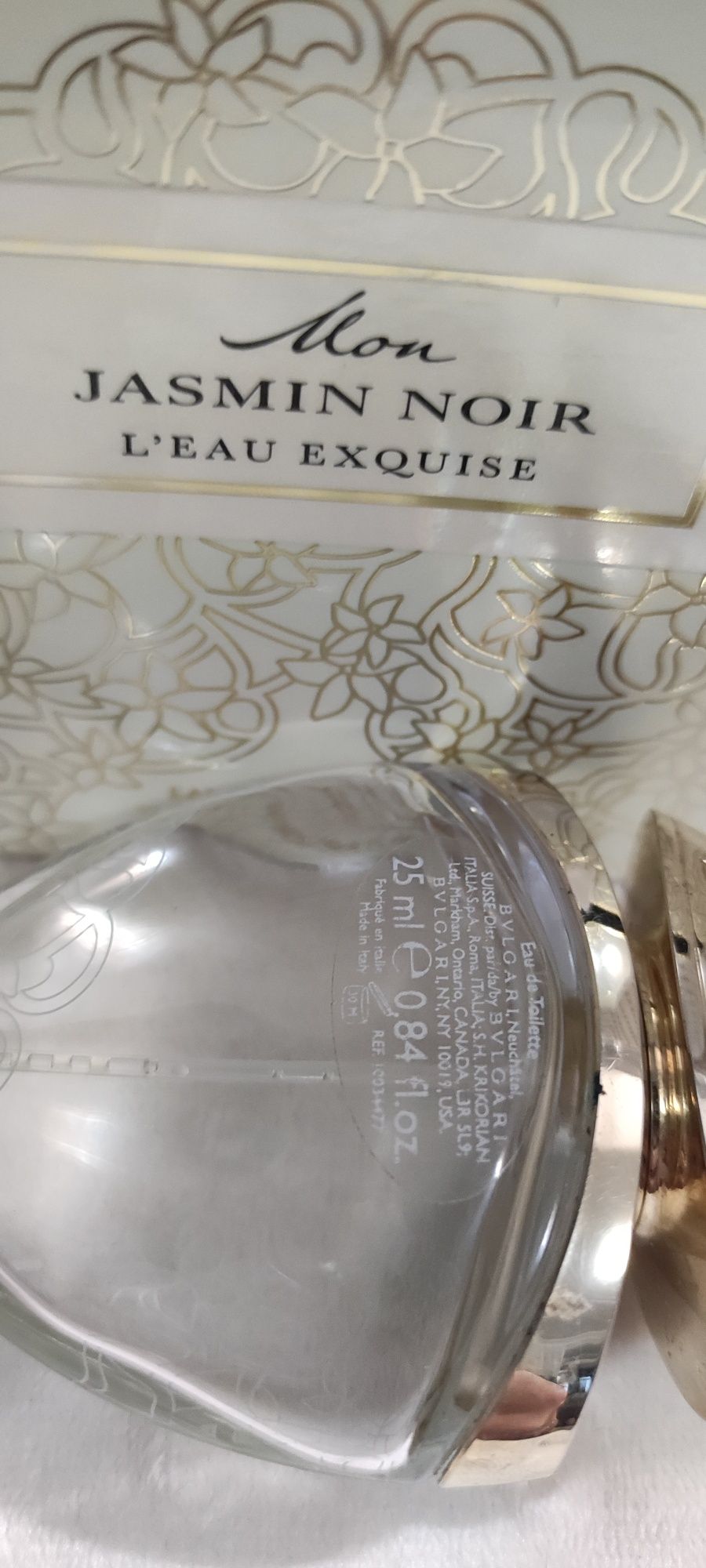 Puste opakowanie perfumach kartonik bvlgari jasmin noir l'eau exquise