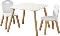 Kesper Zestaw Mebli Dziecięcych Stół i Dwa Krzesła, Biały, 2-6 Lat