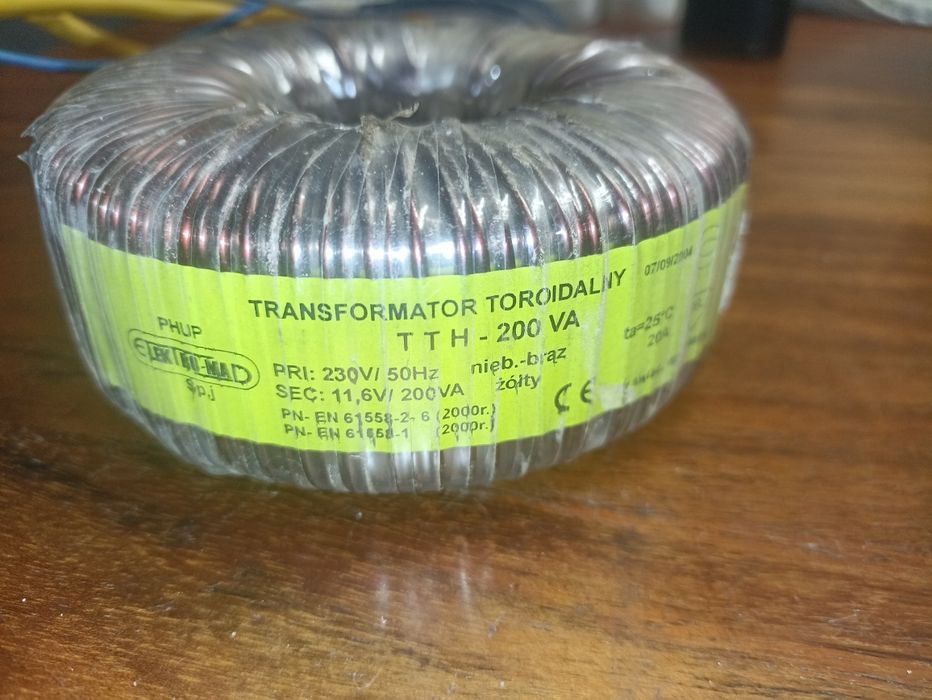 Transformator toroidalny 200VA z demontażu sprawny