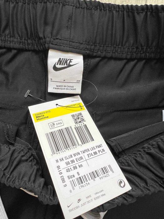 ОРИГІНАЛ! Штани Nike Club Wvn Taper Leg Pant Black S M | DX0623-010