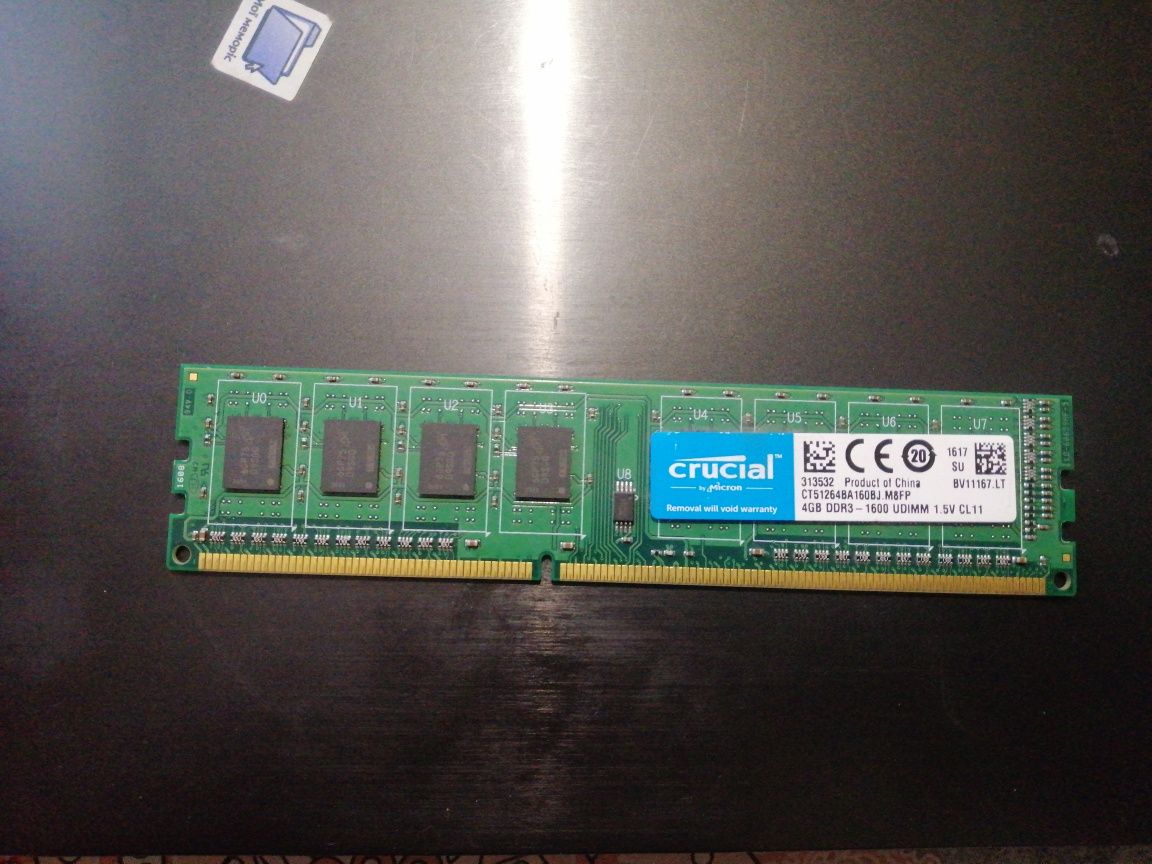 Оперативная память Crucial DDR3 4Gb 1600MHz PC3-12800U 2R8 CL11