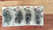 Kółka cichobieżne z żabkami do zasłon/firan czarny mat 19 mm 40 szt