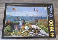 Puzzle 1000 Ogród w Sainte-Adresse Monet D-Toys stan bdb