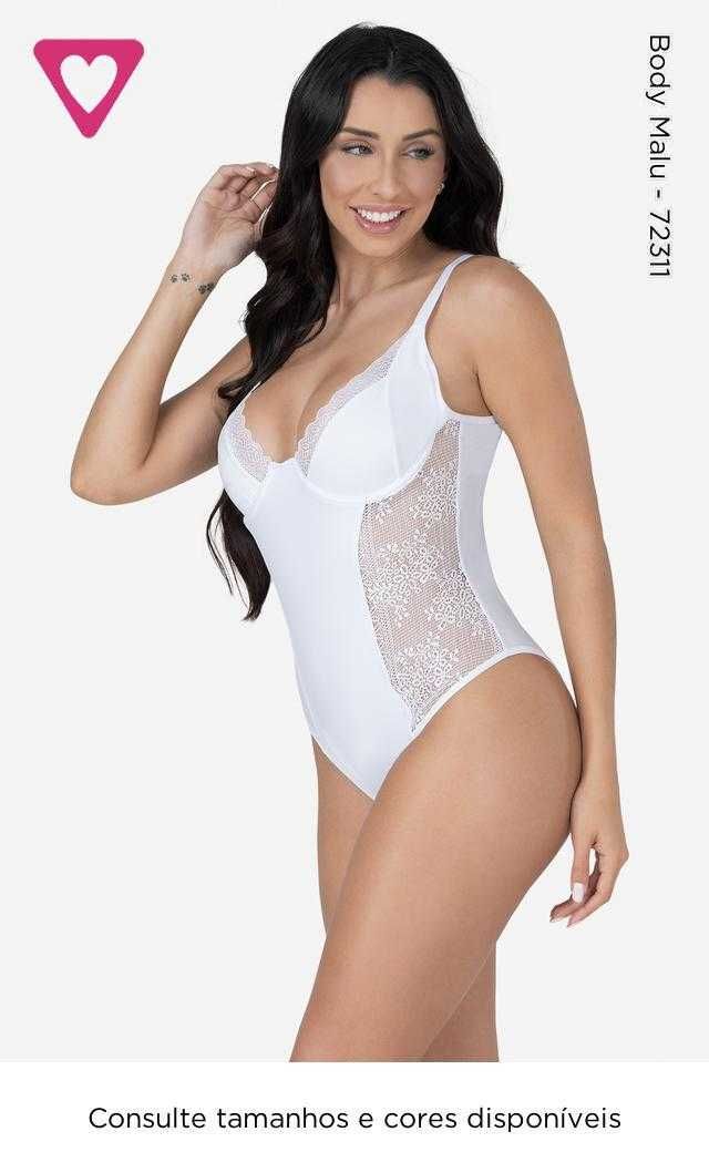 Body Feminino Branco ROMANCE – Novo, Tamanho S