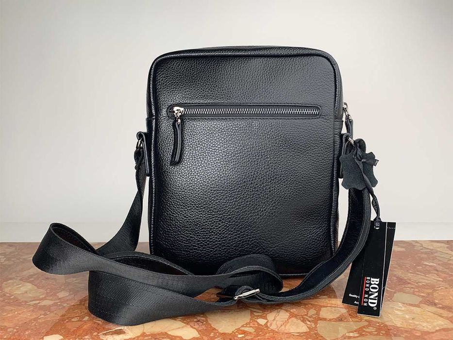 Сумка мужская кожаная через плечо BOND 1429 сумка чоловіча шкіряна