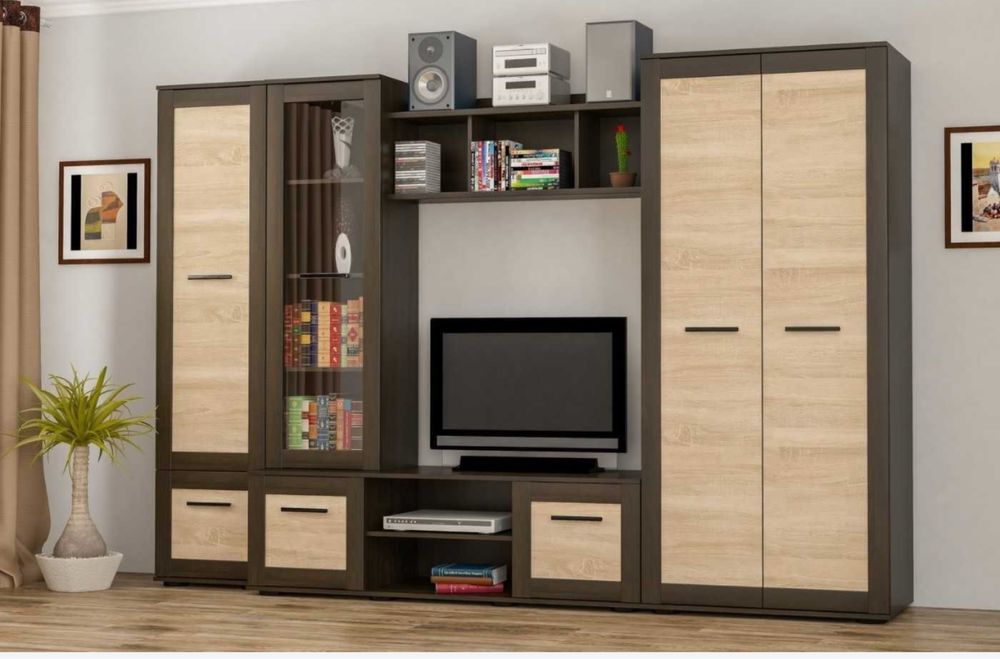 Стінка у вітальню Конго. Шкаф . Шафа. Стенка