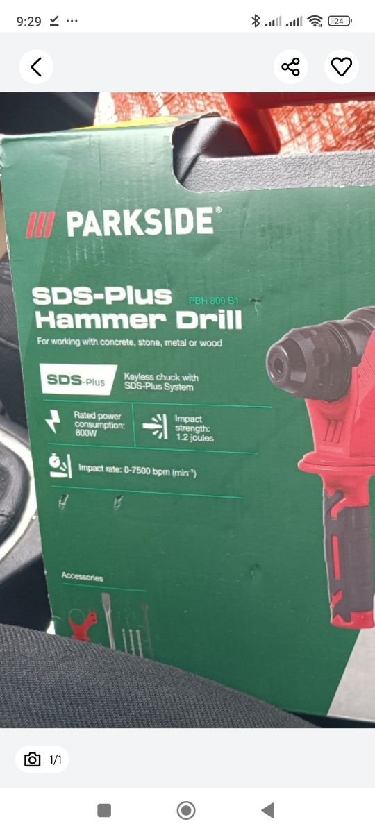 Młotowiertarka parkside 800 w