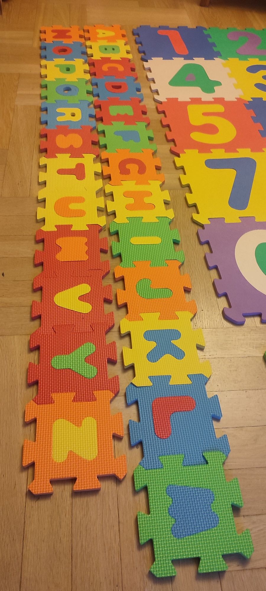 Puzzle piankowe cyfry i alfabet dla dzieci