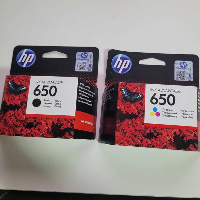 Komplet tuszy HP 650 w kolorze oraz czarnym