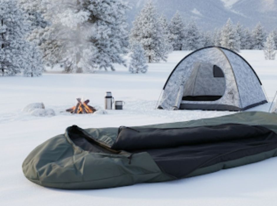 Спальнік 1м широкий зимовий тактичний спальний мішок одеяло теплий зсу