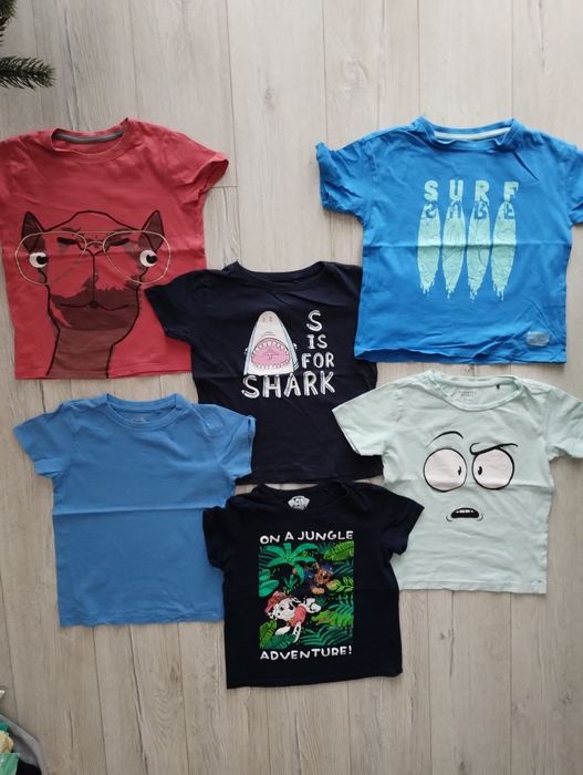 T-shirt 19sztuk koszulka z krótkim i długim rękawem 110/116