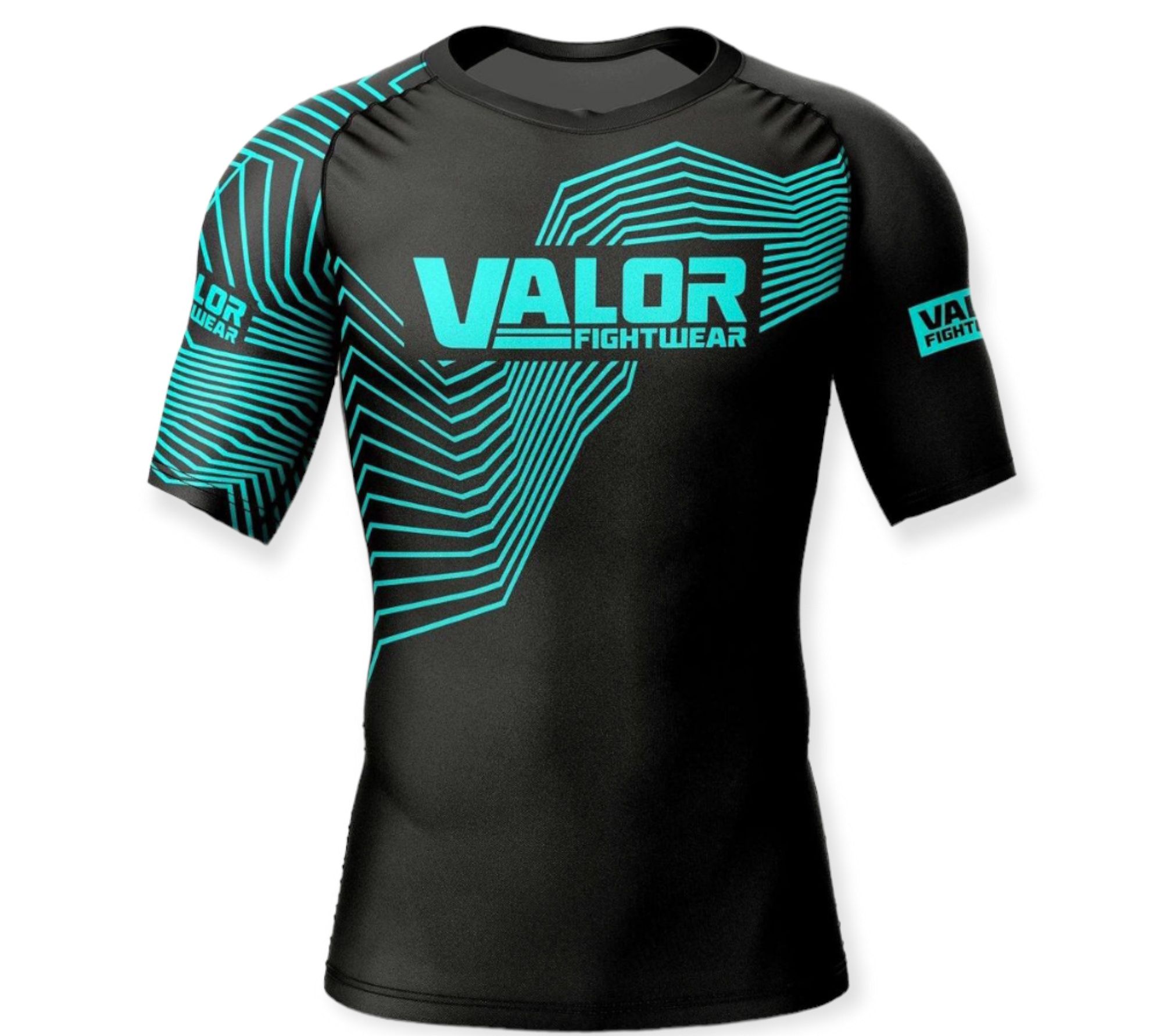 Valor Geo Blue Rash Guard