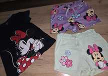 3 częściowy nowy zestaw Myszka Minnie spodenki koszulka