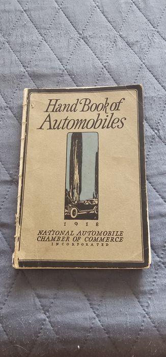 Guia de especificações automóvel de 1918