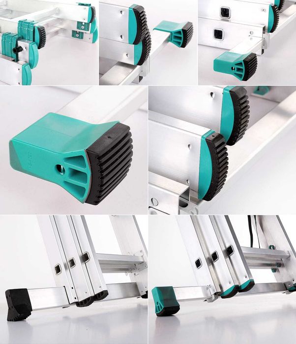 Drabina aluminiowa wielofunkcyjna uniwersalna 3x12 HIGHER - 9,30 m