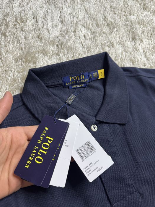 Темно-синя футболка-поло Polo Ralph Lauren з червоним логотипом