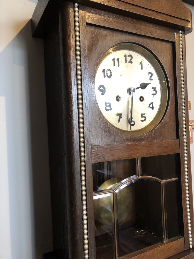 Zegar wiszący KIENZLE antyk około 100 lat stan oryginalny