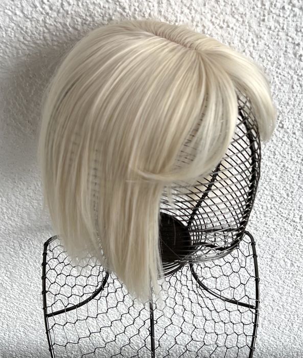 Premium Ultra włosy doczepiane, platynowy blond, topper, 210.