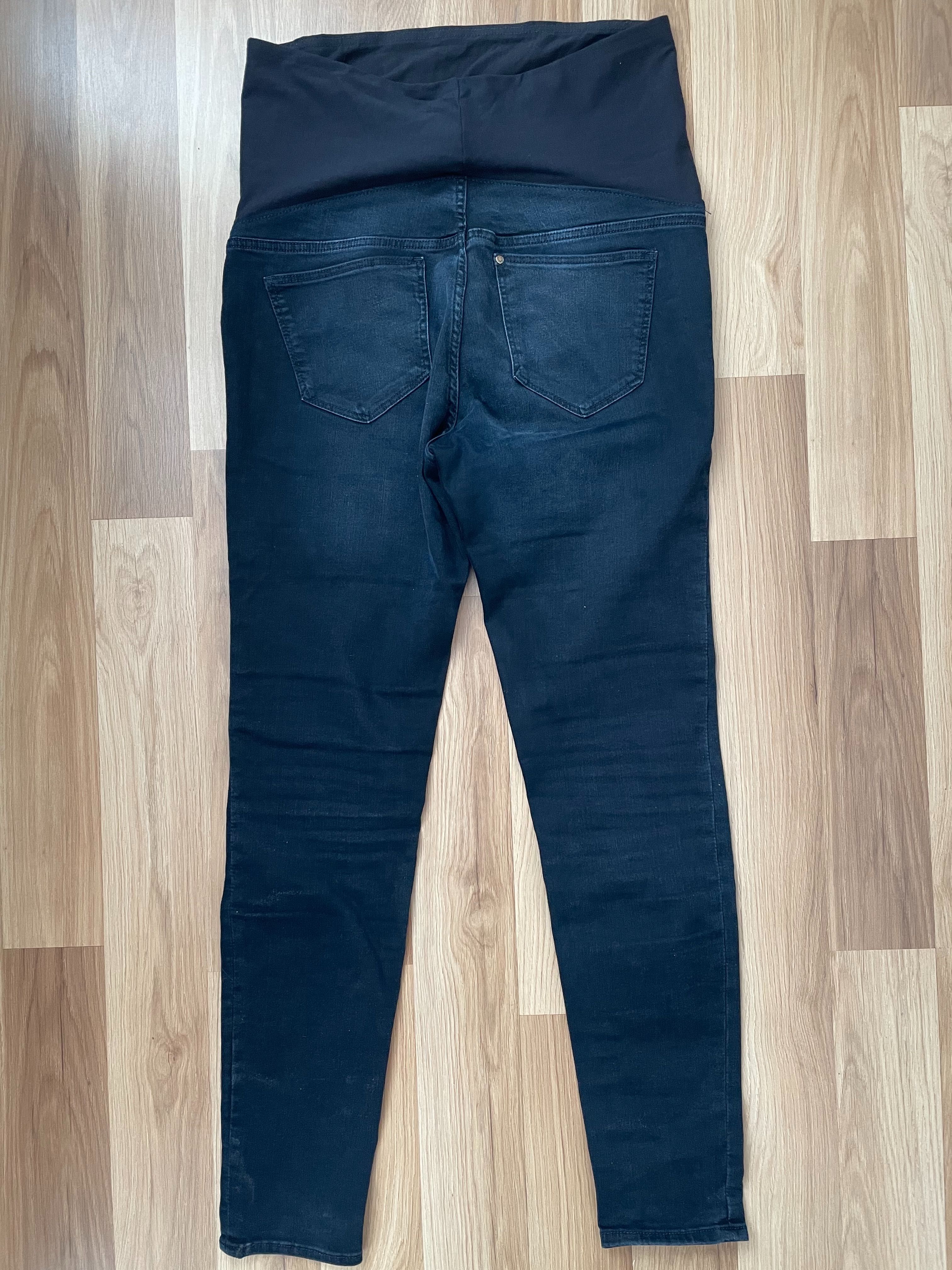 Nowe spodnie ciążowe H&M Mama rozm. 42 M/L jeans ciemny rurki