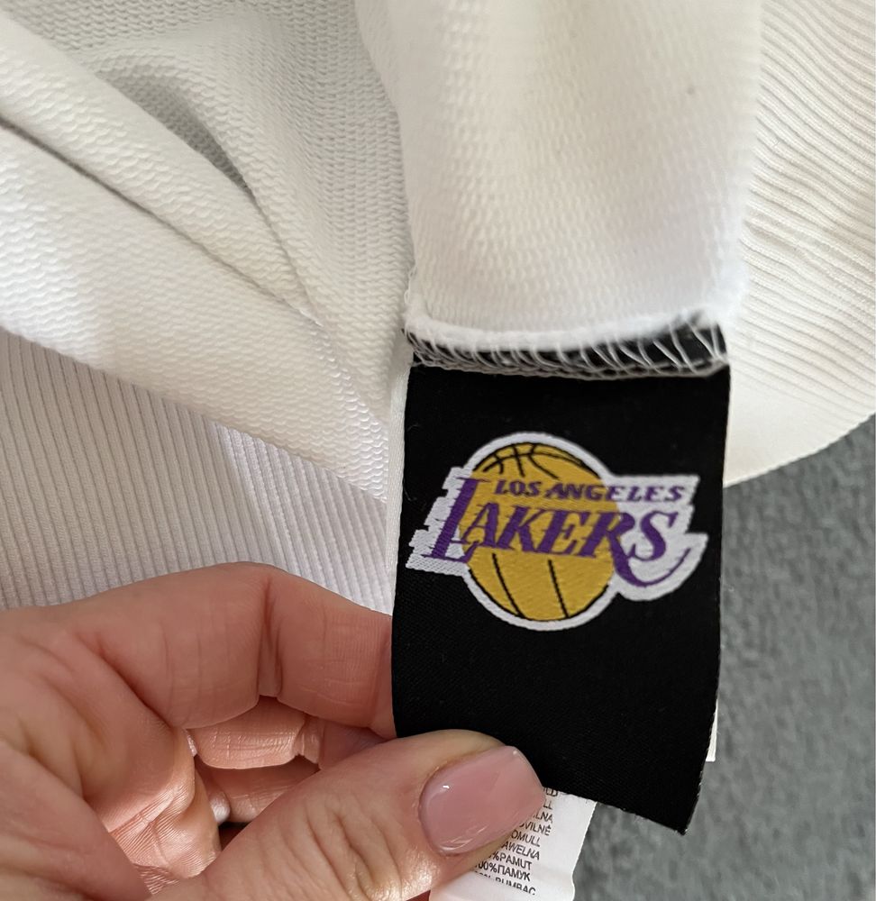 New Era Lekka bawełniana bluza z kapturem Los Angeles Lakers