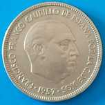 5 Pesetas de 1957*62 Francisco Franco