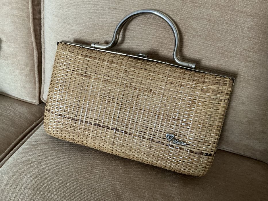 Mala de palhinha italiana VALENTINO em bom estado