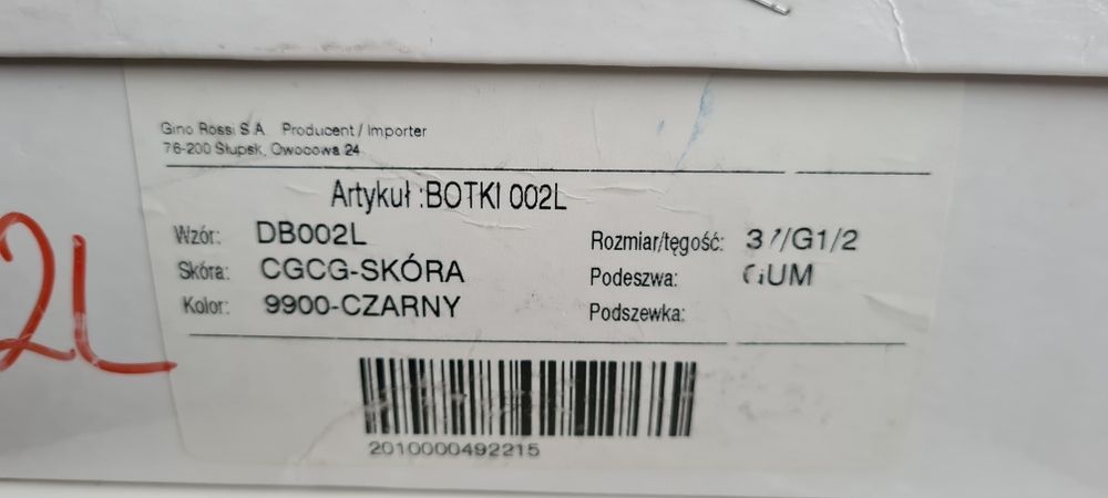 Skórzane BOTKI na wysokim obcasie gino rossi