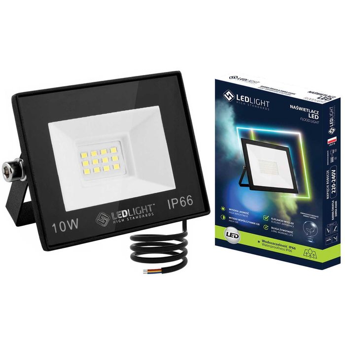 HALOGEN lampa naświetlacz led IP66 10W zewnętrzny biały zimny