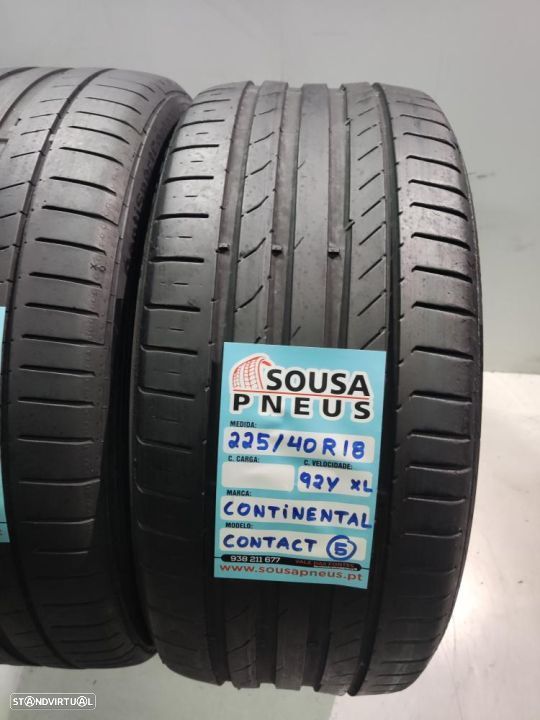 2 pneus semi novos 225-40r18 continental - oferta dos portes 130 EUROS