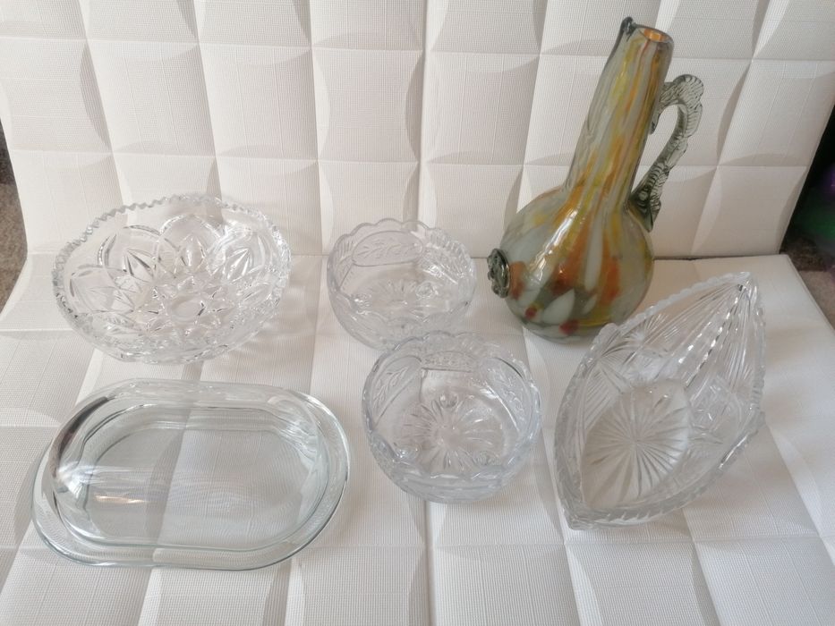 Продам кришталевий посуд часів Ссср, глечик, скляна Маслянка.