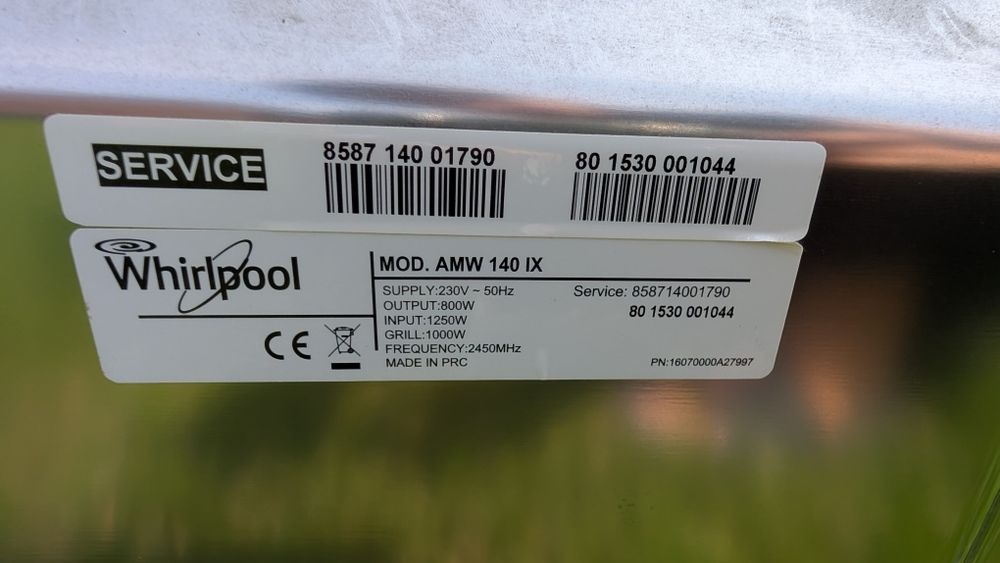 mikrofala whirlpool amw 140 ix