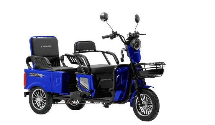 Електроцикл 3-колісний Crosser Transit TR-5 800W 72V/20Ah колеса 10*3