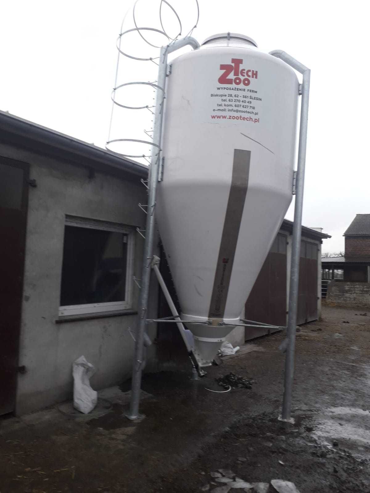 Zbiornik paszowy Silos poliestrowy SIV 15m3; 9T (3 nogi)