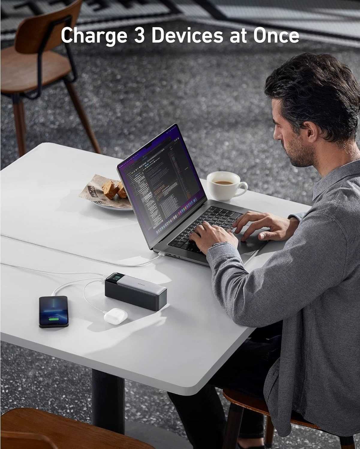 Повербанк Anker 737 140W 24000mAh внешний аккумулятор Power Bank
