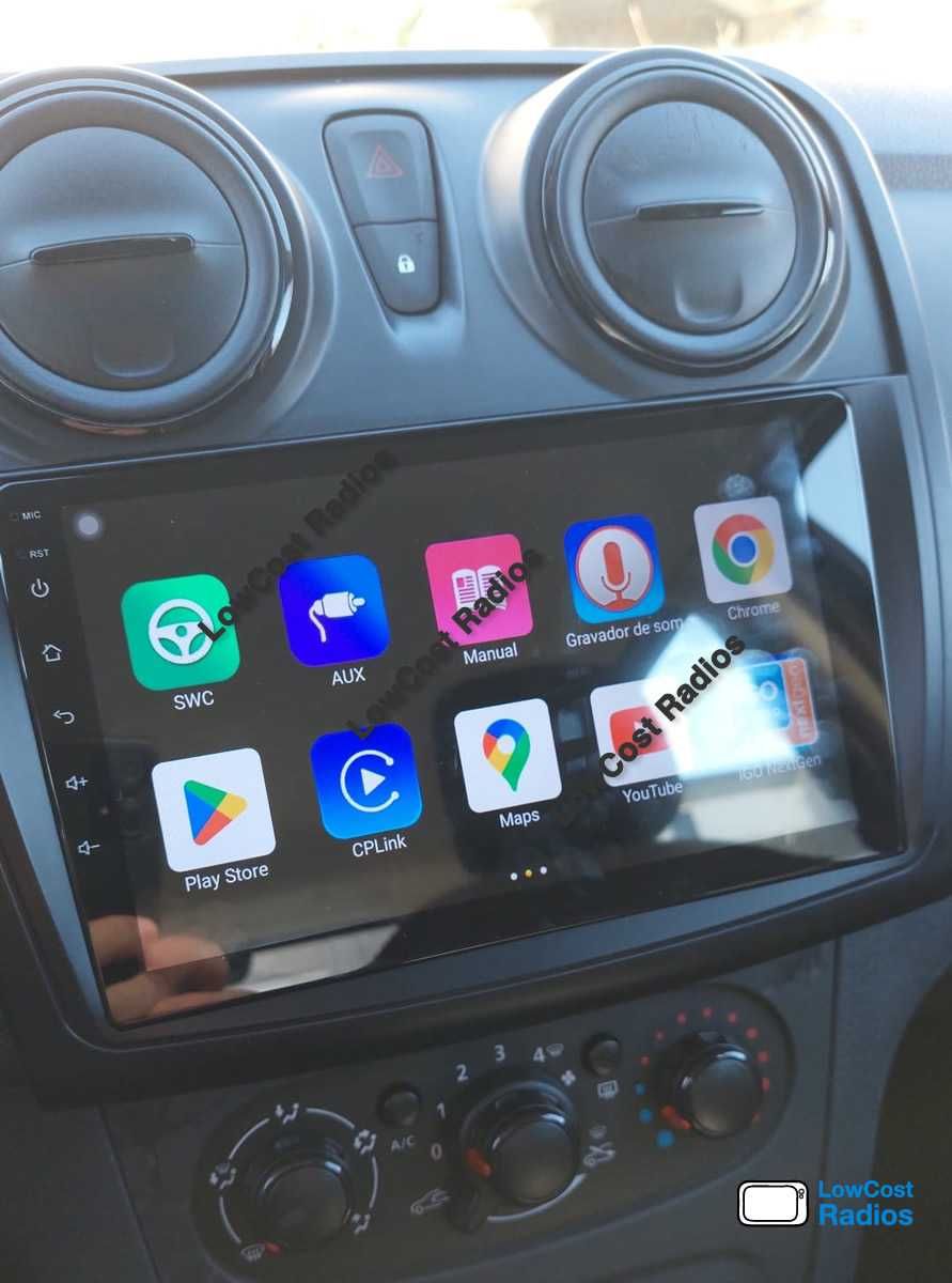 Rádio 2DIN Android • DACIA Logan Sandero Duster Dokker Lodgy • CARPLAY