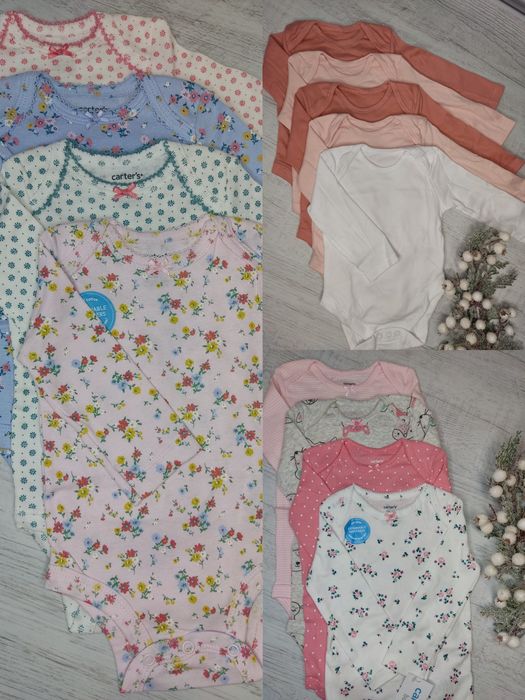 Боді з довгим рукавом для дівчаток George та Carter's.