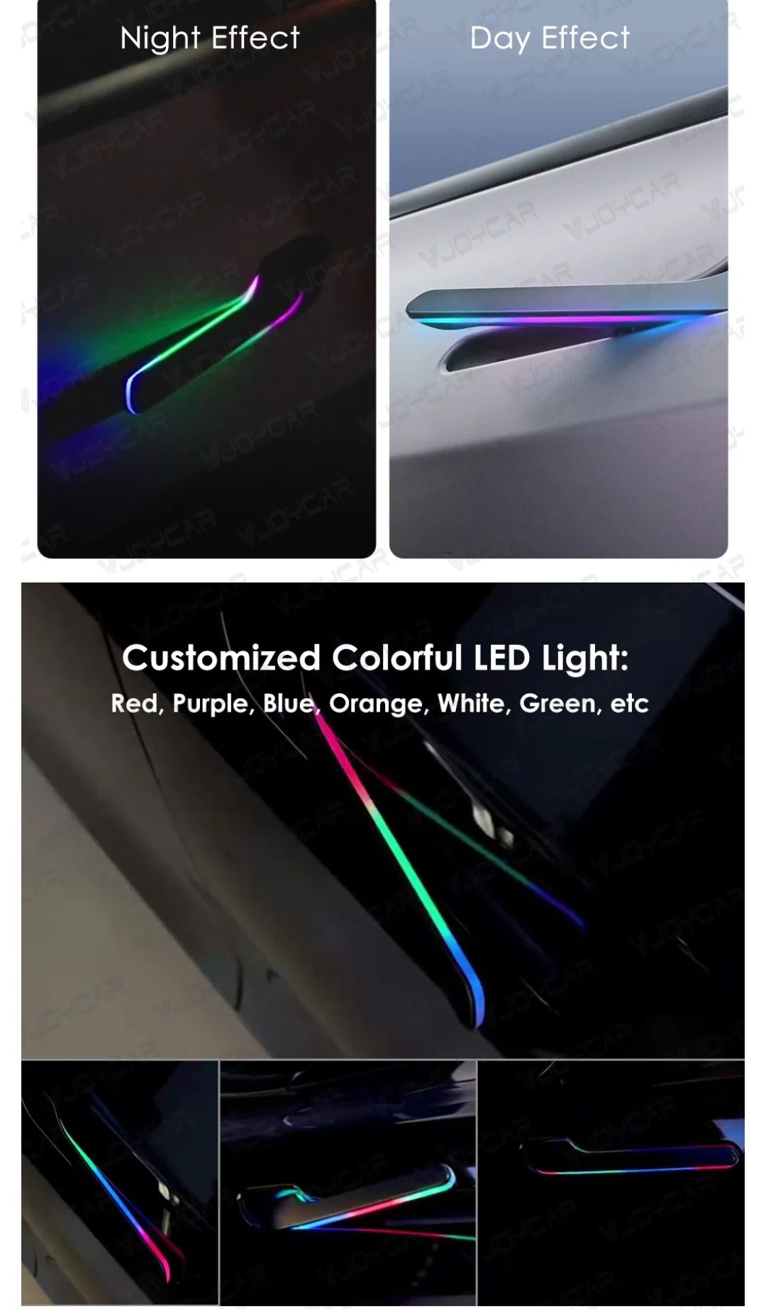 Puxadores Tesla LED RGB Model 3/Y/highland/juniper