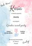 Zaproszenie, GENDER REVEAL, będę Mamą, impreza dla mamy, dla dziecka