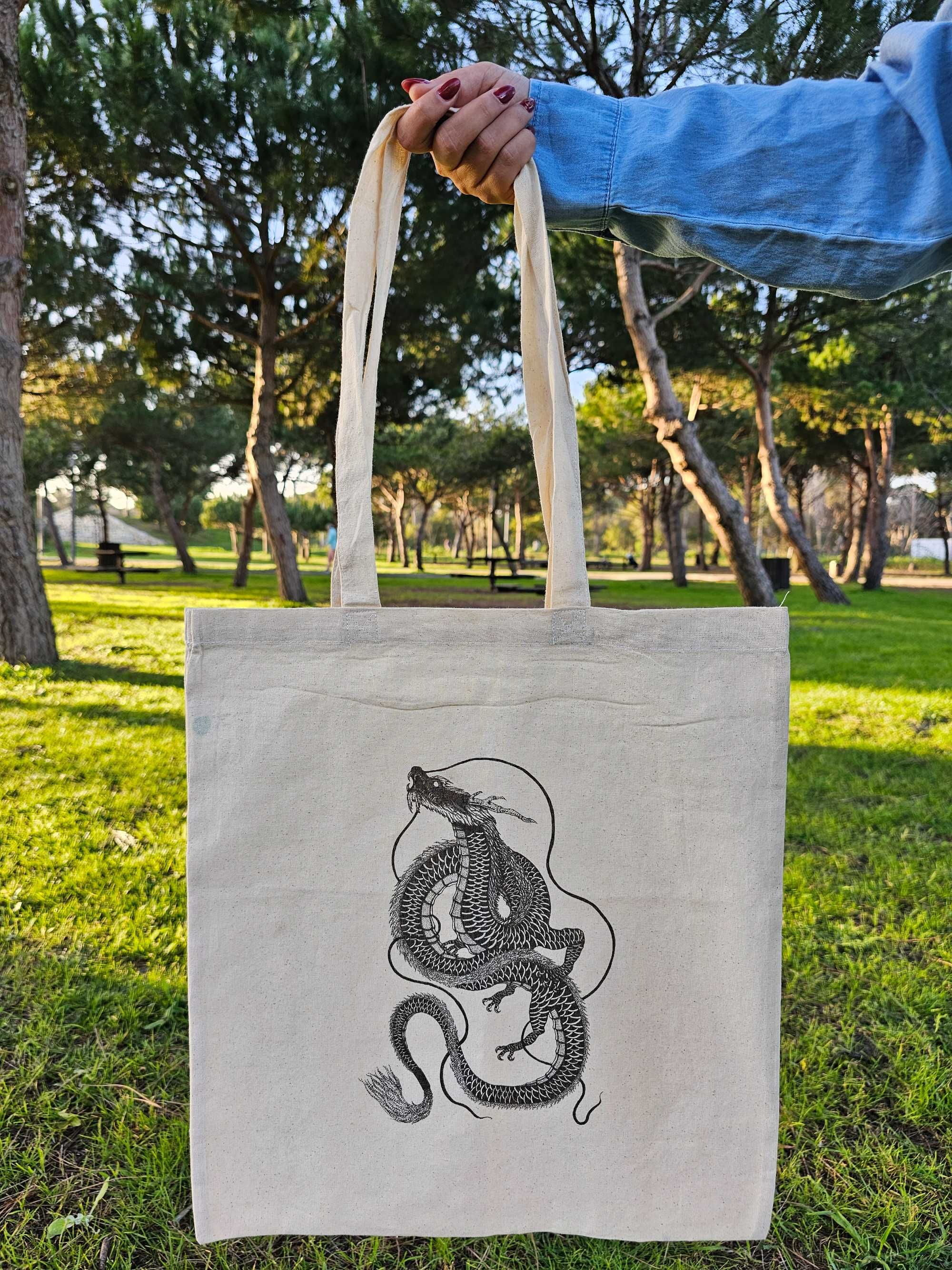Totebag Dragão Negro - Arte Original