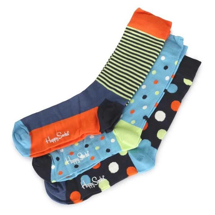 Skarpety bawełniane Happy Socks [SXBDO08-6502] 3PAK r.36-40