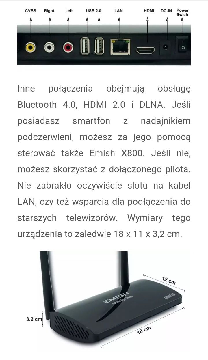 Emish X800 TV Box
