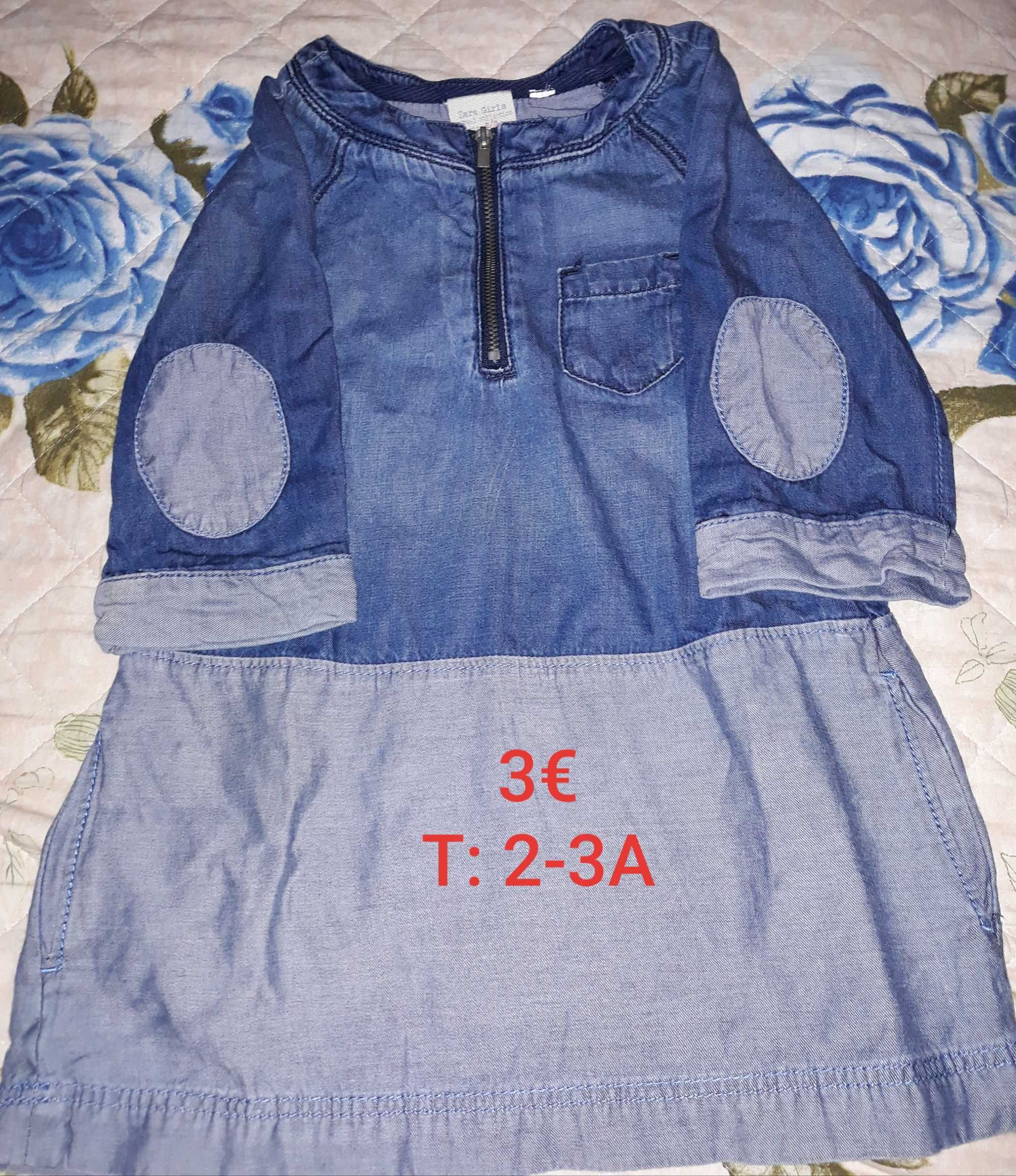 Roupa de menina, tamanho 2 a 3 anos.