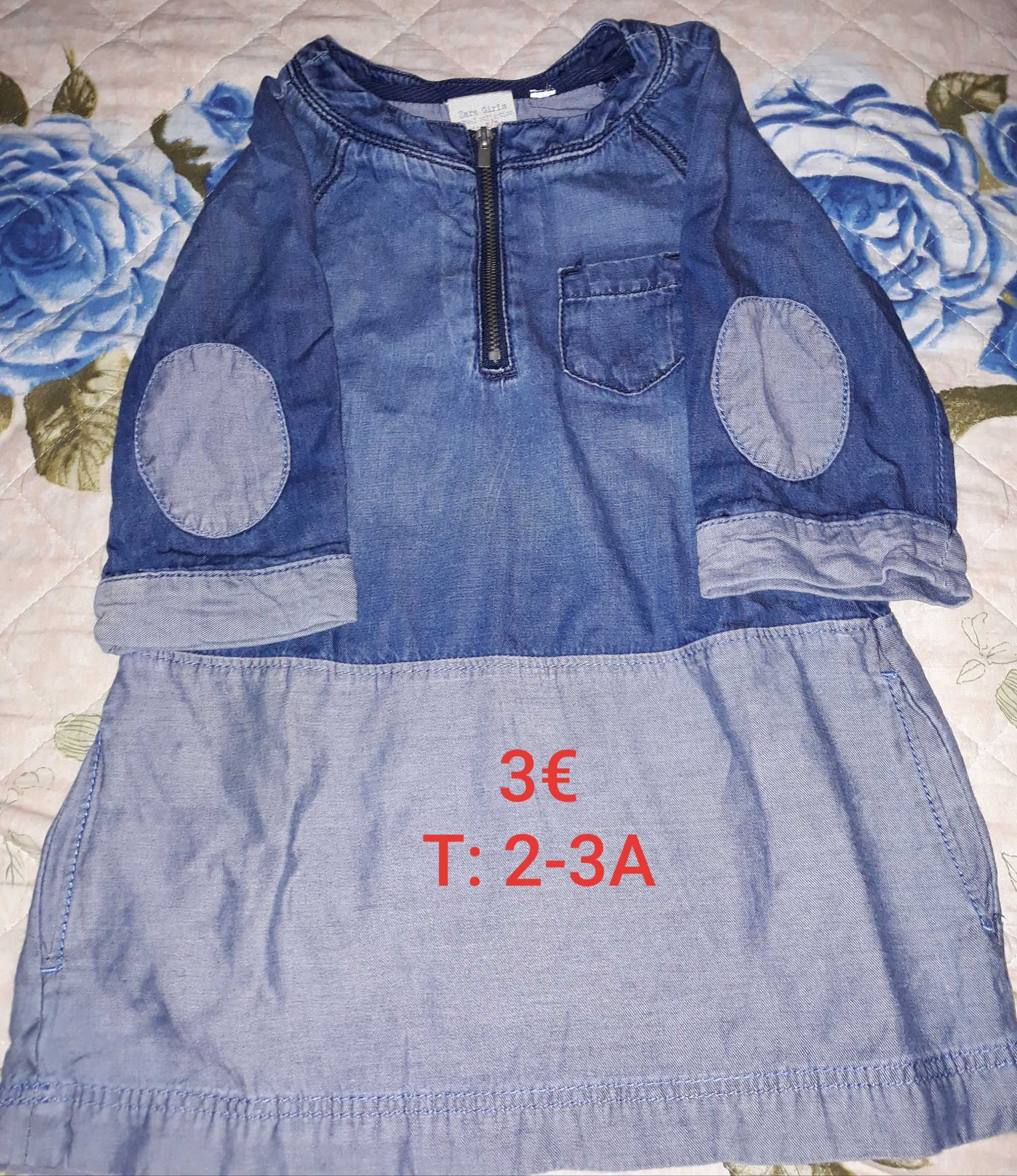 Roupa de menina, tamanho 2 a 3 anos.