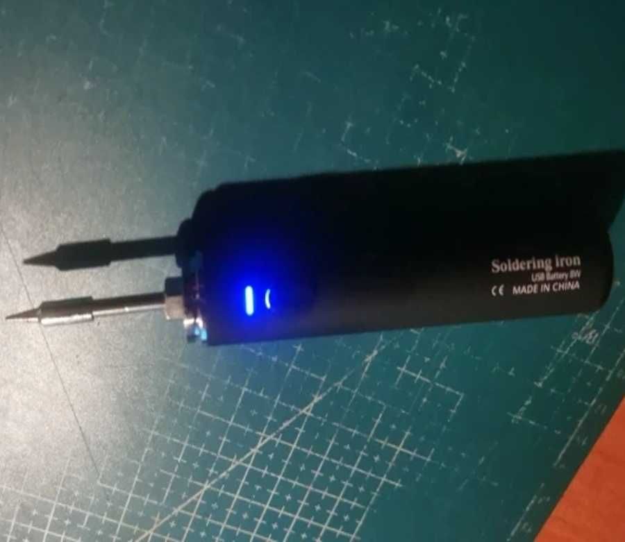 USB паяльник акумуляторний, з регульованою температурою
