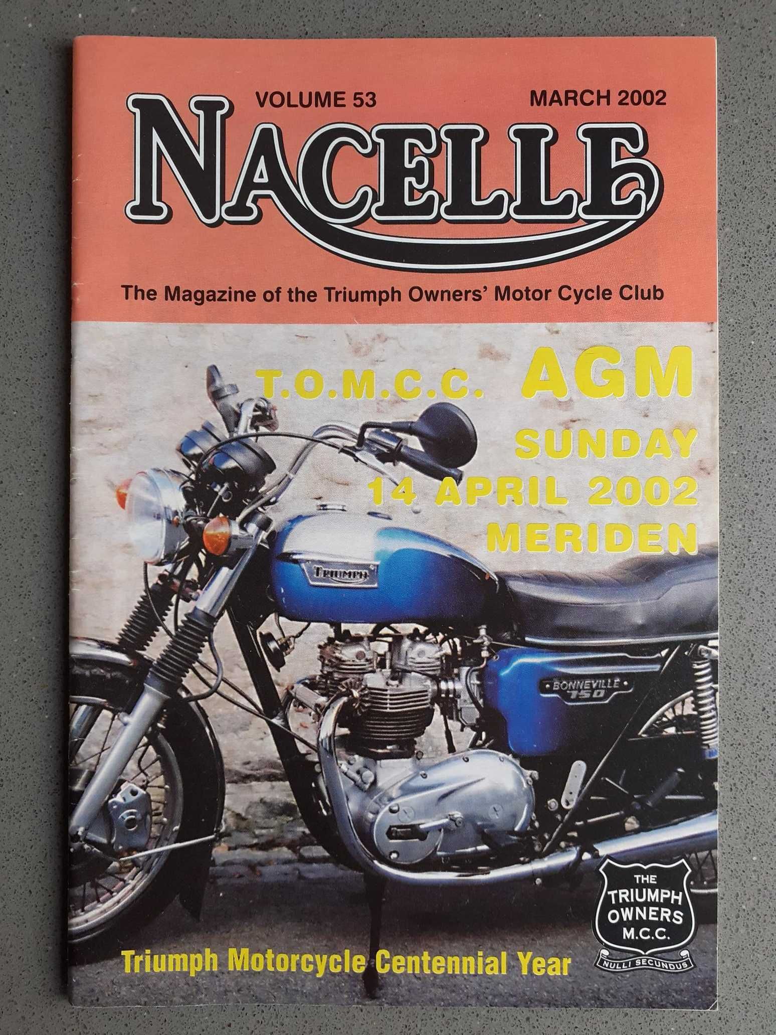 Revistas Antigas Nacelle e Triple Echo (Moto Clube Triumph Inglaterra)