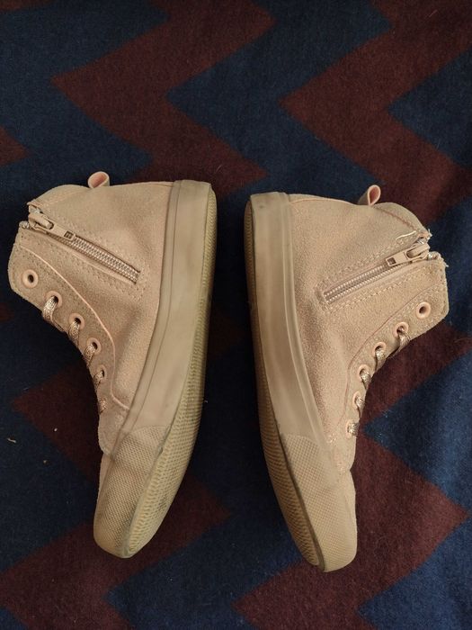 Cool club buty zamszowe r. 31 cekiny   pudrowy róż suwak